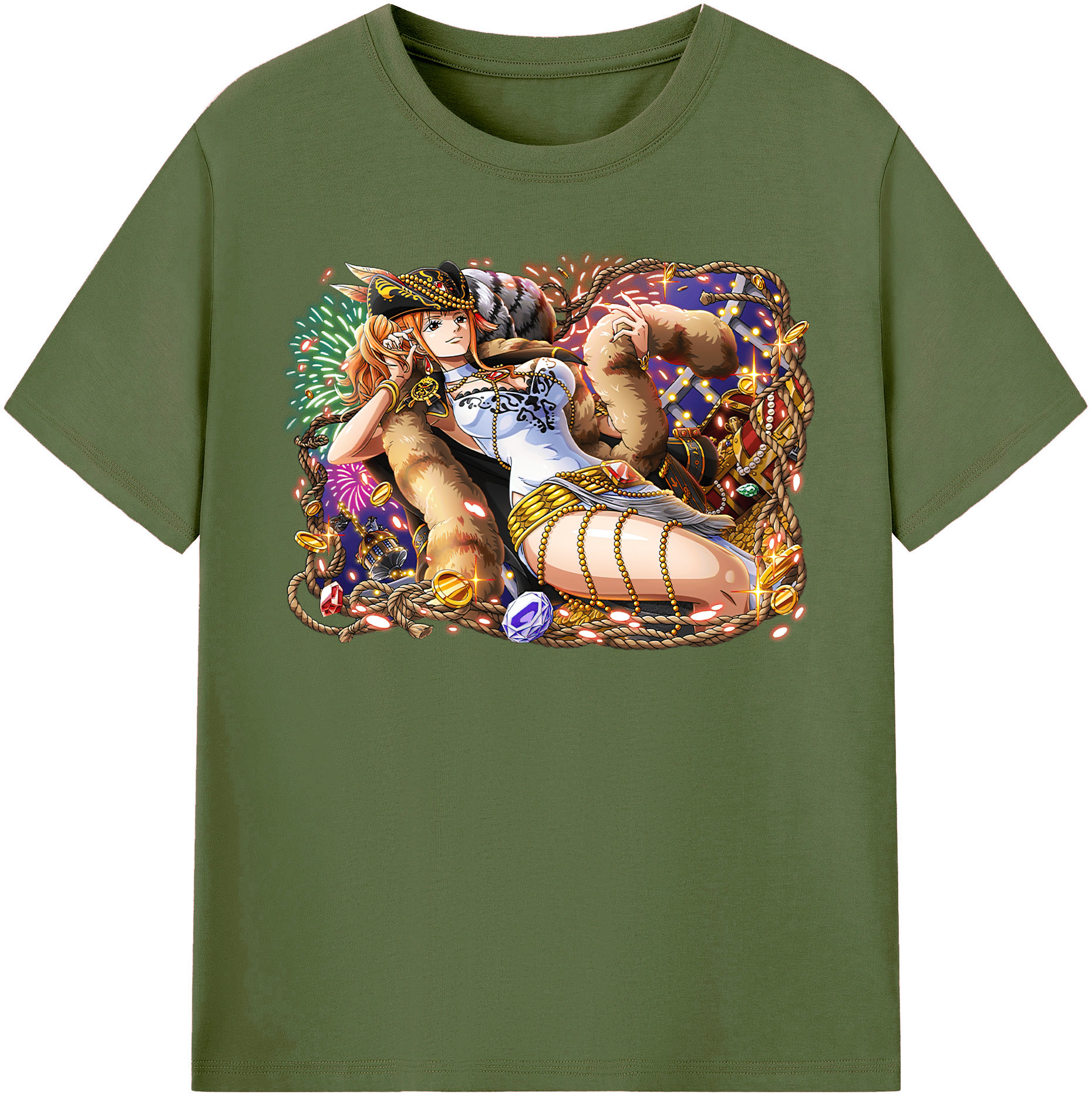 ワンピース ナミ ONE PIECE Nami 綿100％半袖Tシャツ（フロントプリント）